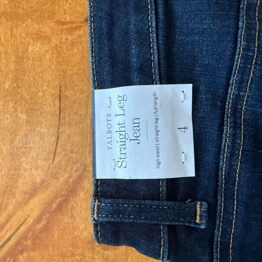 Talbots Dark Blue Straight Leg Jeans - Picture 5 of 6